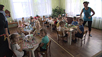ウクライナ汚染地域の幼稚園