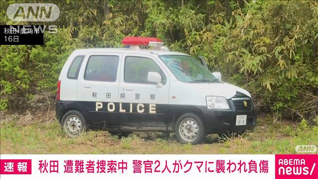 【速報】警察官2人がクマに襲われ負傷　遭難者の捜索中　秋田・鹿角市